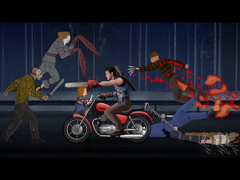 Ash Williams vs Jason Voorhees, Michael Myers, Freddy Krueger, Leatherface, Chucky - Dc2 Animation
