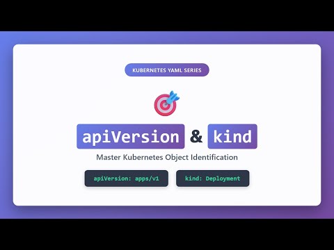 Kubernetes apiVersion & kind Explained | YAML Manifest Tutorial for Beginners