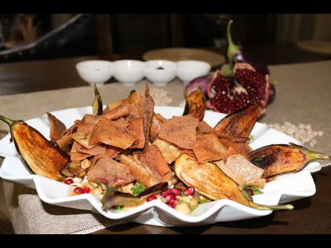 #eggplant fateh with yogurt  #aubergine fatteh
