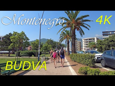 🌞Budva, Montenegro,🌡T+35C°  - 4K, walking tour - travel guide