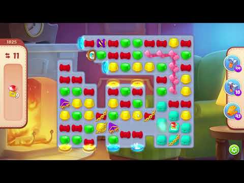 Homescapes 1825 Level - 15 moves - NO BooSTERS