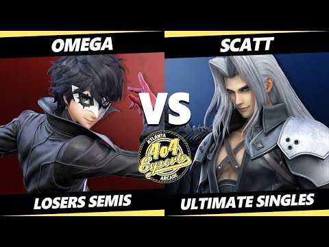 4o4 Smash Night 19 Losers Semis - omega (Joker) Vs. Scatt (Snake, Sephiroth) - SSBU Ultimate