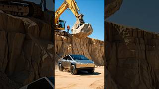 Tesla Cybertruck vs 1000 KG Rock! 🤯