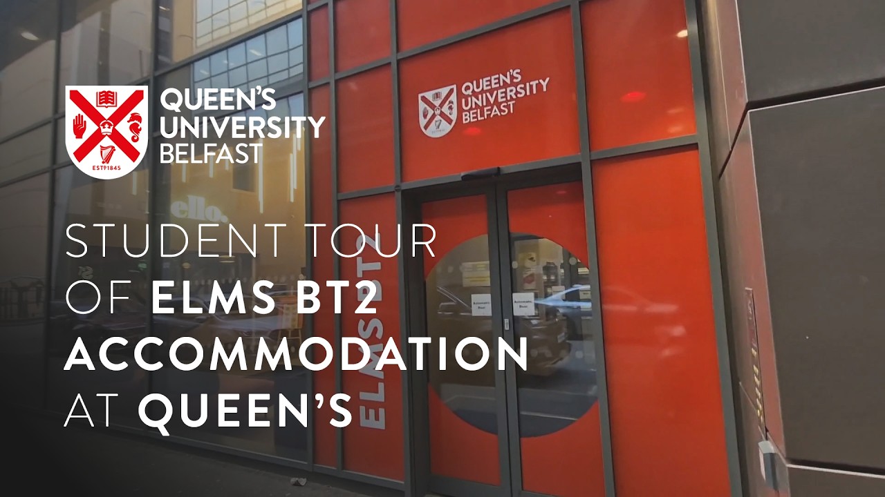 Video Thumbnail: Student Tour of Elms BT2 Accommodation at Queen&rsquo;s