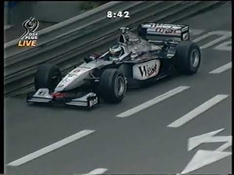 F1 Monaco 1998 FP4 Häkkinen touching the barrier (DF1)