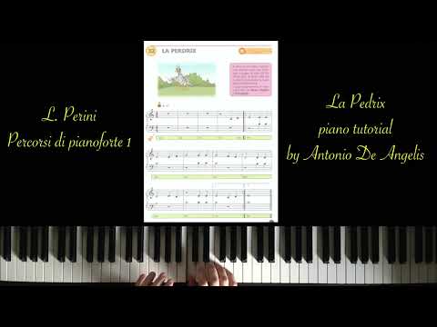 L. Perini - La Pedrix - piano tutorial + sheet by Antonio De Angelis for children