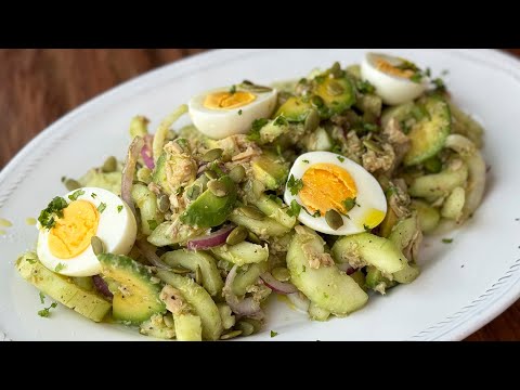 Ensalada de pepino y atún ¡La ensalada del verano!
