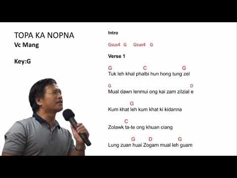 Topa ka nop na, Lyrics with guitar chords, Keys:G