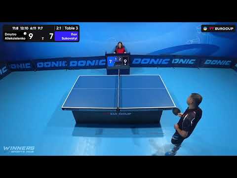 09:55 Dmytro Alieksieienko - Ihor Sukovatyi 11.09.2023 TT Euro.Cup Ukraine Master. TABLE 3