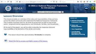 Emergency Rapid Response Team IS-800.D Training Session