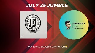 Today's Jumble Answer || July 25
