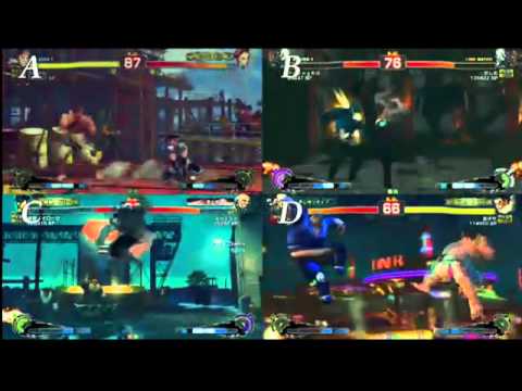 SSF4 AE2012 Japan Nationals - Block Matches 3vs3 teams (part3)