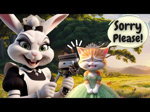 The Rise of the Vengeful Rabbit: Cat Servant No More #aicat #cartoon #fannycats #funny #kitten