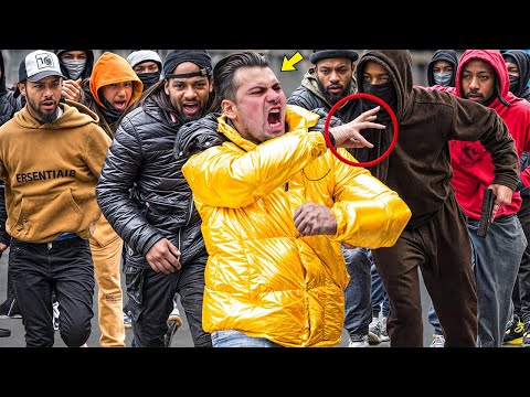 Throwing FAKE GANG SIGNS on Thugs in the Hood GONE WRONG! (EAST SIDE, NY)