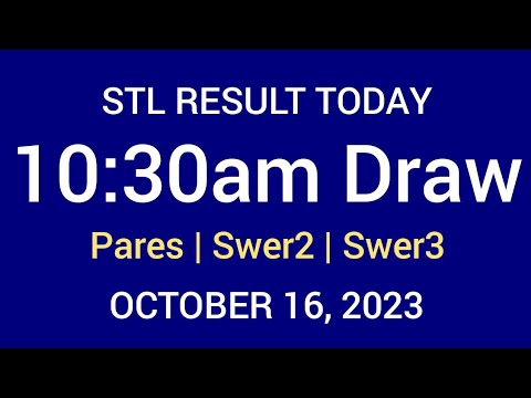 STL Mindanao Result Today 10:30AM Draw October 16, 2023 Swertres Ez2 Monday Stl pares swer2 swer3