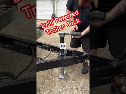 Drill powered trailer jack - Trailer Valet JXC5 #mechanic #tools #powertools