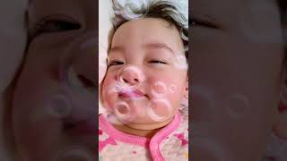 Baby kaede super sleepy but still smiling😂