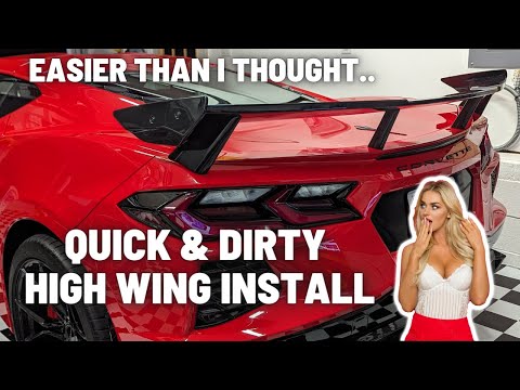INSTALLING A HIGH WING SPOILER ON A Z51 C8 & PUTTING THE Z51 SPOILER ON MY NON-Z51