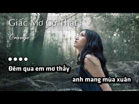 [KARAOKE TONE NỮ THẤP] Giấc Mơ Có Thật - Orange