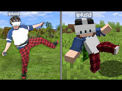 Gerçek Vücudumla Minecraft Oynadım! - Full Body Tracking