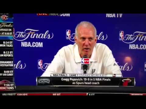 Gregg Popovich Game 7 NBA Finals pre game press conference