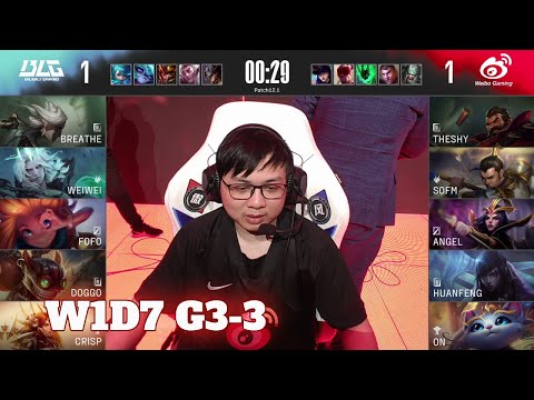 BLG vs WBG - Game 3 | Week 1 Day 7 LPL Spring 2022 | Bilibili Gaming vs Weibo Gaming G3