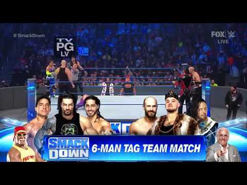 Pakistani restler Mustafa Ali roman reigns and Johny g v/s kin Corbin ceasaro and nakamura tag team