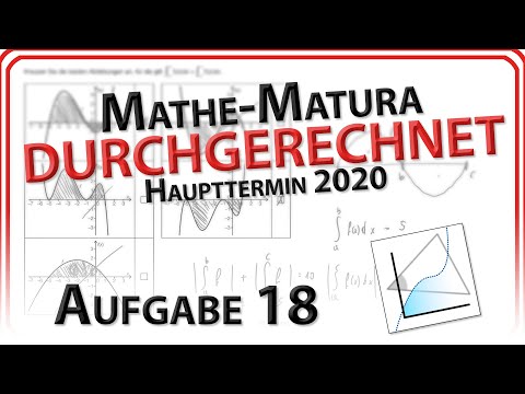 Matura 2020: Aufgabe 18 -  Vergleich bestimmter Integrale (Haupttermin) | Mathe Easy Going