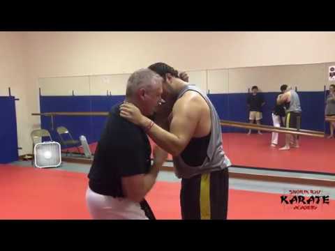 Clinch Fighting Bunkai for Opening Moves of Pinan Shodan