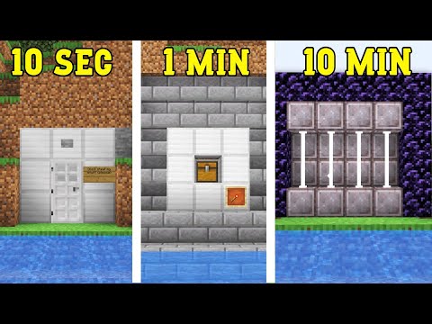 BUNKER SEGRETO IN 10 SECONDI, 1 MINUTO E 10 MINUTI!