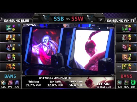 Samsung Blue vs Samsung White | Game 1 Semi Finals S4 Worlds LOL 2014 Playoffs | SSB vs SSW G1