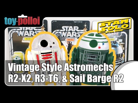 Vintage Style Star Wars Droids R2-X2, R3-T6, and Jabba's Barge R2-D2 - Stan Solo - Toy Polloi