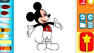 Mickey Mouse Color and Play Clubhouse Disney 3D Cartoon Game - Paint Animated Coloring Book