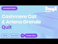 Cashmere Cat, Ariana Grande - Quit (Lower Key) Karaoke Piano