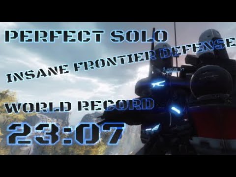 [World Record] [23:07] Perfect Solo Insane Frontier Defense [Black Water Canal]