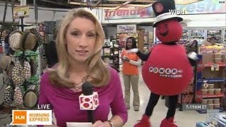Dancing Powerball mascot cracks up Robin Meade