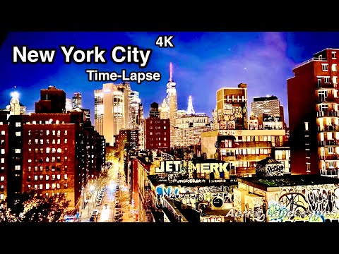 New York City at Night HD - New York City Skyline Screensaver 4K