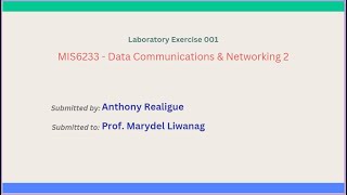 Download the video "Laboratory Exercise 001 | Data Communications and Networking 2"