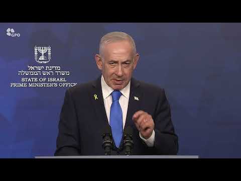 ראש הממשלה בנימין נתניהו בהצהרה לתקשורת