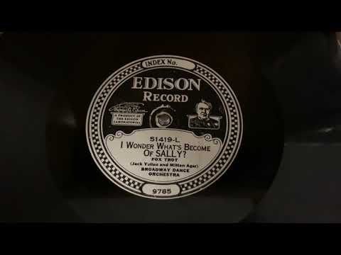 “I Wonder What Became of Sally” Broadway Dance Orchestra - Edison Diamond Disc 51419