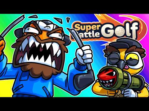 Super Battle Golf - A New Game To Make Panda and Moo Rage! (Funny Moments)
