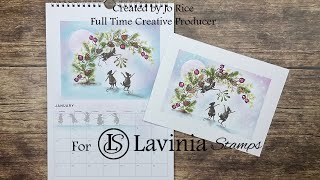 January calendar page by Jo Rice #laviniastamps #calendar #cardmakingvideo 