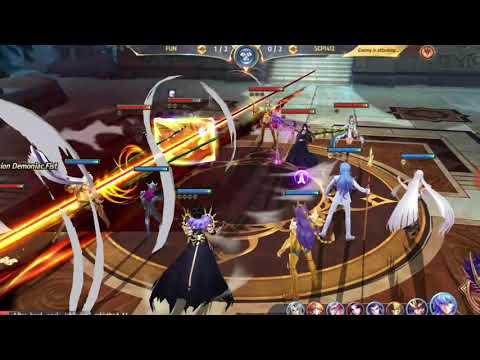 This double healer line up is annoying, versus Pandora-Marin, Saint Seiya Awakening