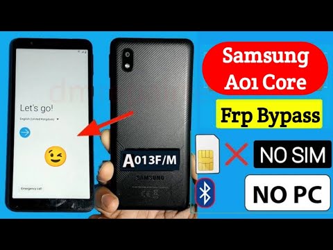 Samsung Galaxy A01 Core Frp Bypass 2023 Without Pc | Without Sim Card 💯 😱