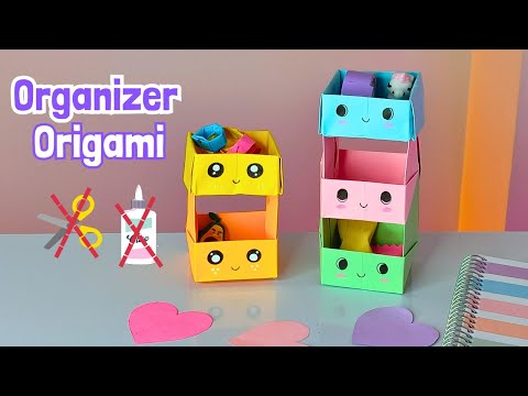 Origami Paper Desk Organizer | Origami PaperBox