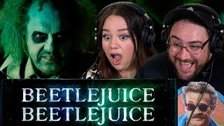 Beetlejuice Beetlejuice Teaser Trailer Reaction | We watch it twice! | Michael Keaton | Jenna Ortega