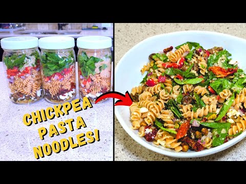 30-MIN Chickpea Pasta Salad Meal Prep! | GLUTEN-FREE, HIGH PROTEIN 💪