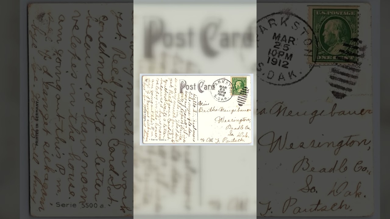 Printed in Germany, Divided Back, Birthday Flowers, 1912 Video