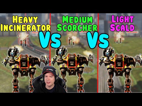 INCINERATOR Vs SCORCHER Vs SCALD Mk2 War Robots New Weapons Gameplay Test WR
