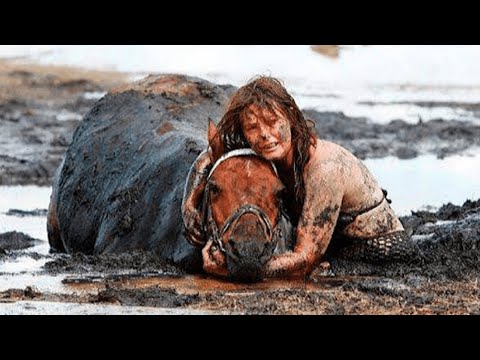 Pferd versinkt im Schlamm und kämpft stundenlang um sein Leben...